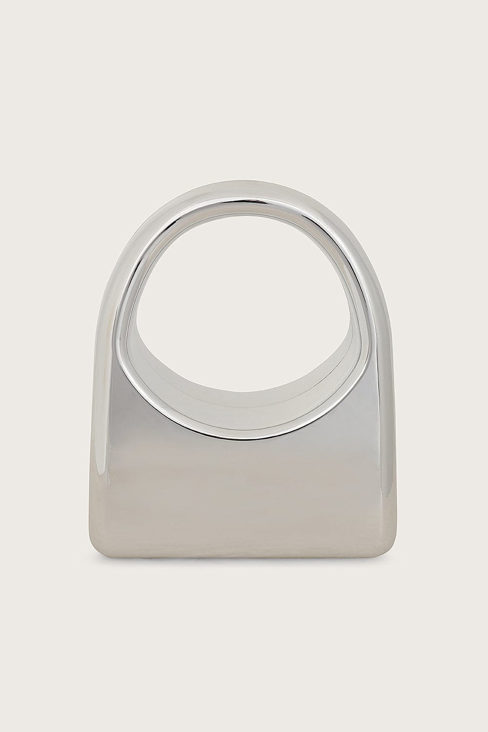 EMMY Sculpted Acrylic Hand Bag in Silver