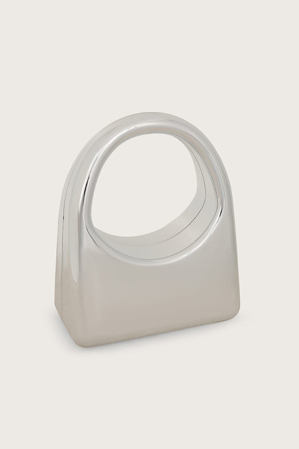EMMY Sculpted Acrylic Hand Bag in Silver