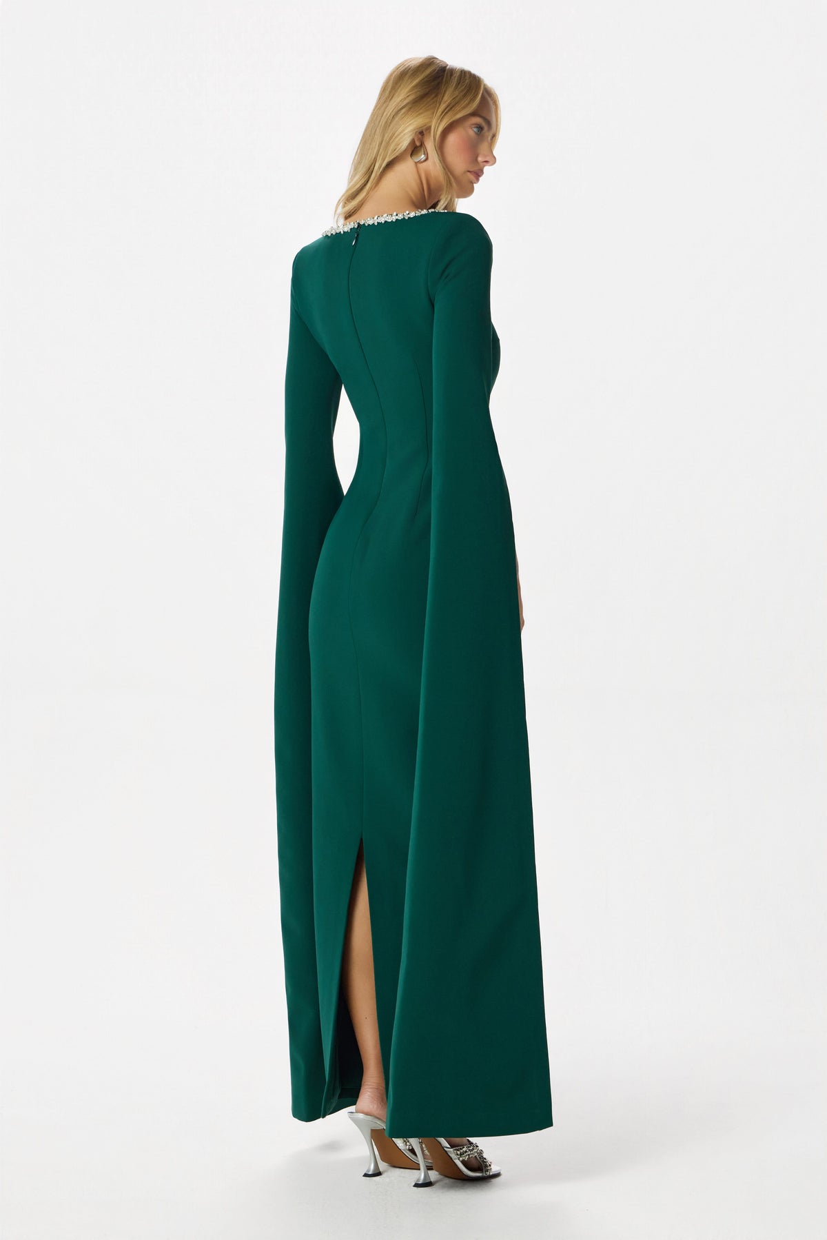 GRACE Embellished Maxi Dress in Emerald