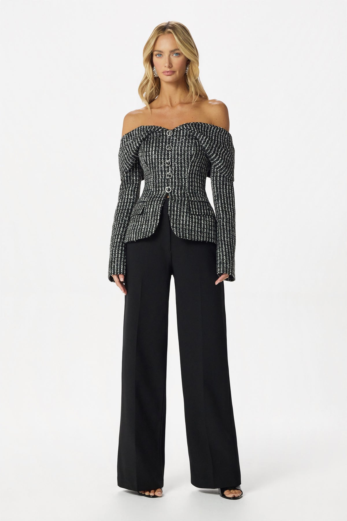 SLOANE Boucle Top in Black