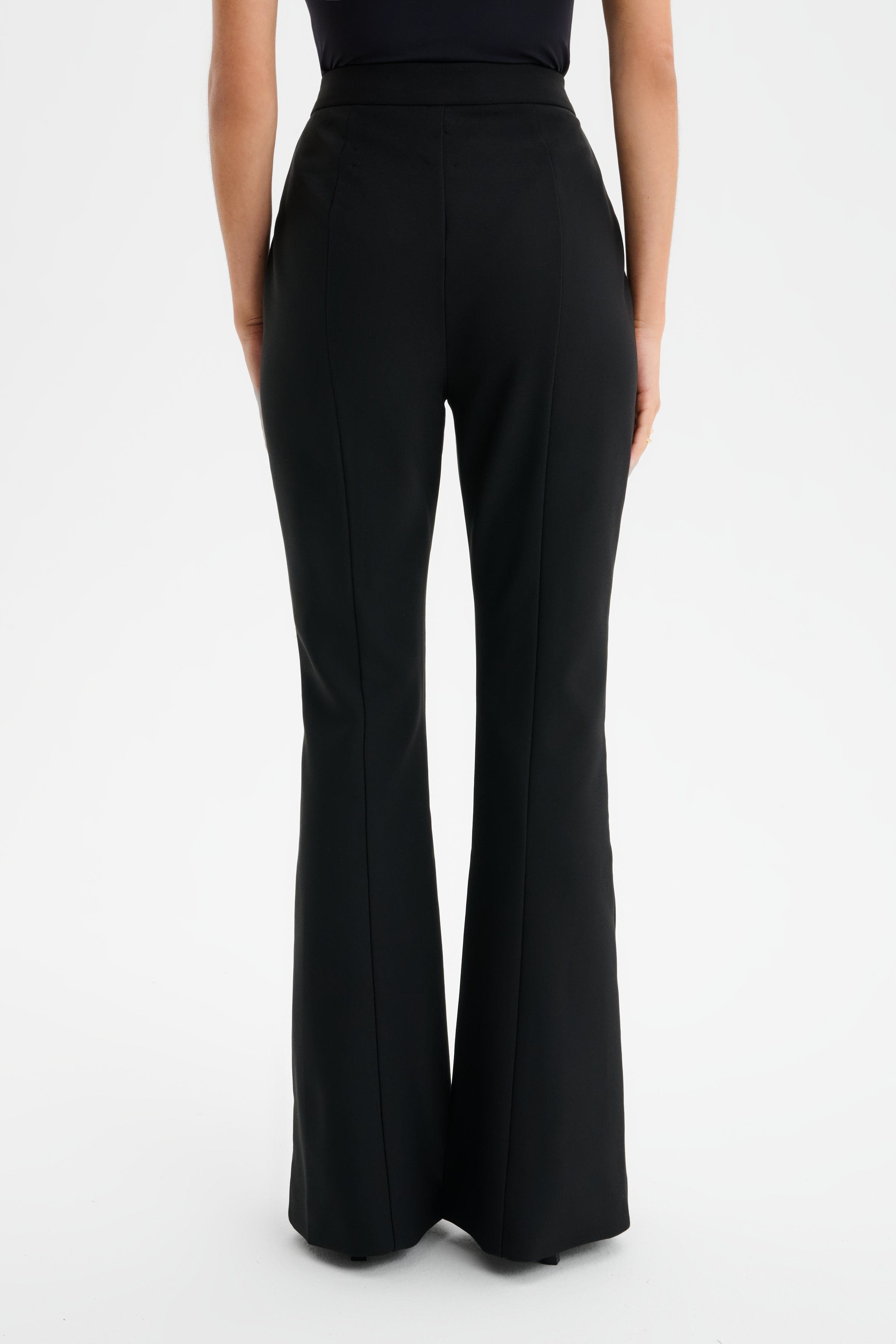MAXINE Tailored Fit & Flare Trousers in Black