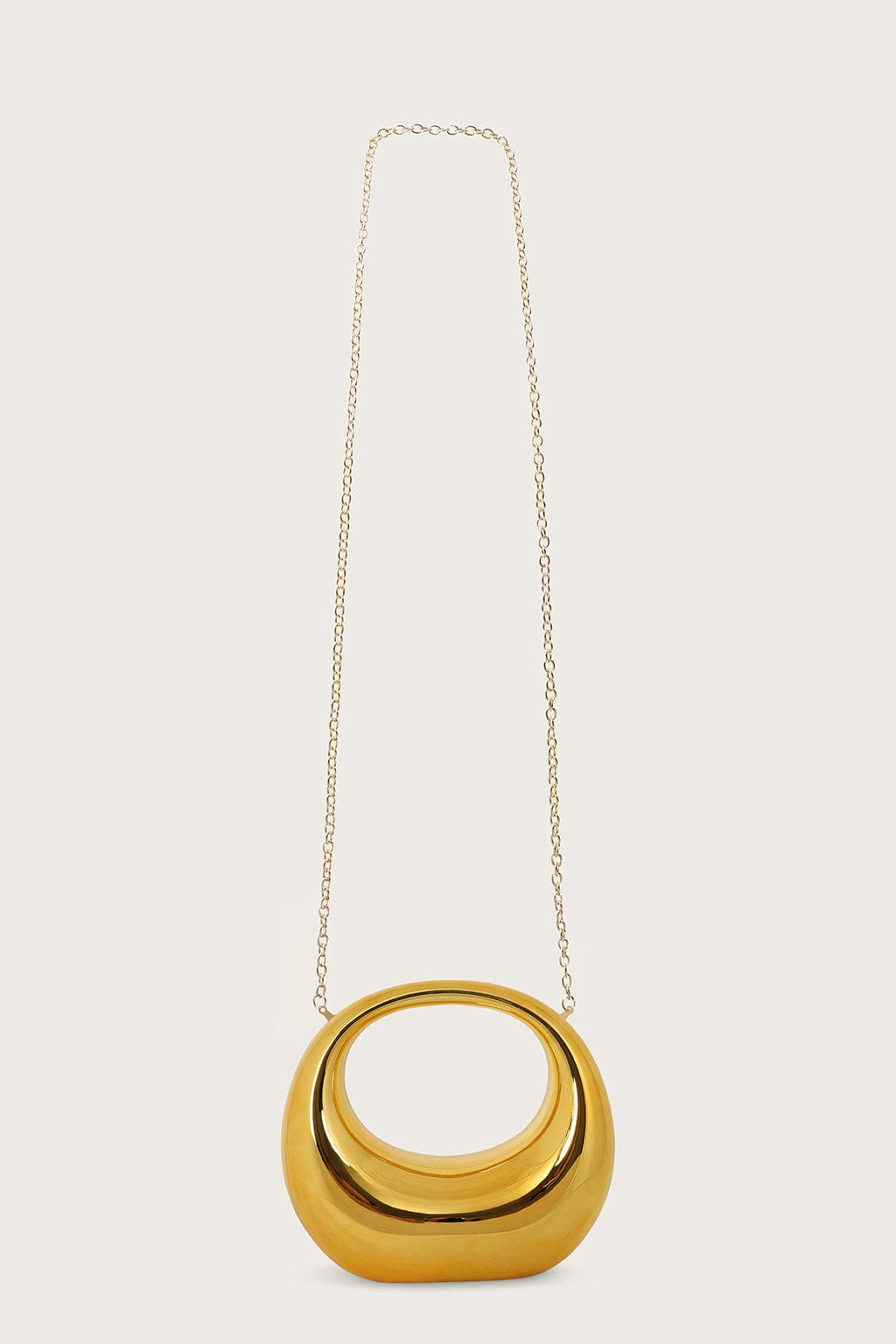 VIVIANA Sculptural Acrylic Clutch Bag in Gold