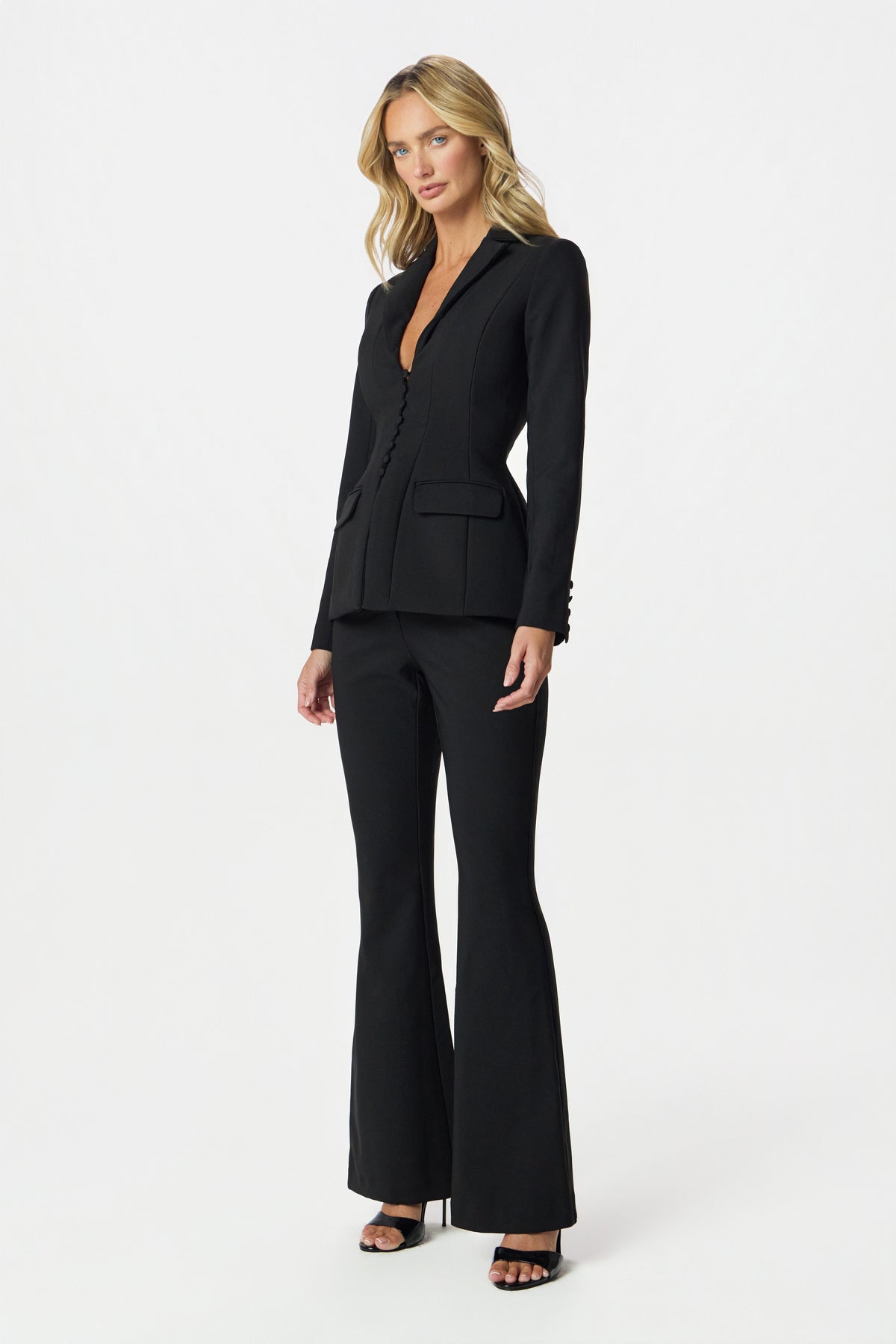 ISABELLA Fit and Flare Pants in Black