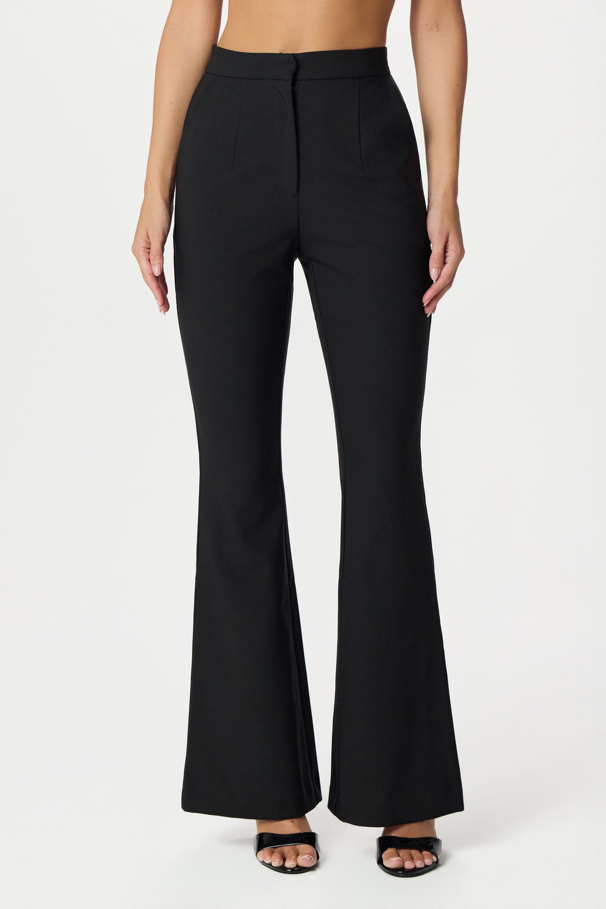 ISABELLA Fit and Flare Pants in Black