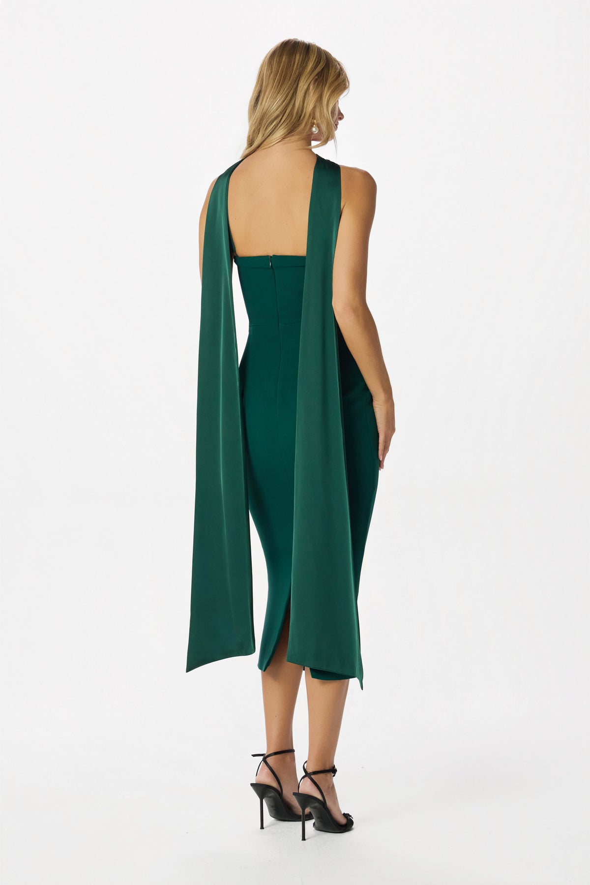 bandeau dress green ZENDEYA Neck Midi in Emerald LowStock:42736080584755
